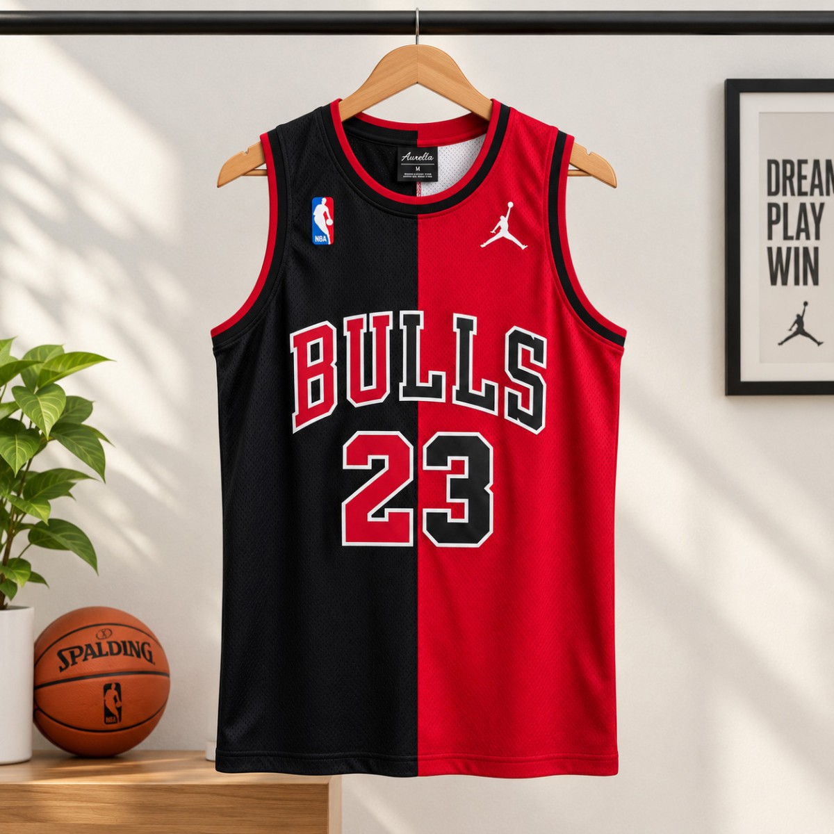 Bulls 23 Red Black