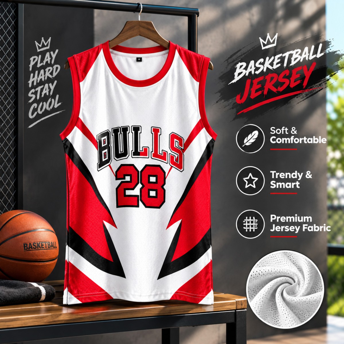 Men's Bulls 28 WR